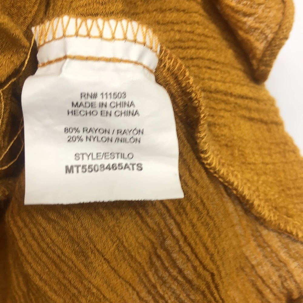 Buckle Mustard Yellow Ruffle Wrap Tank - Picture 6 of 6